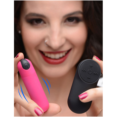 Bang Vibrating Bullet With Remote Control - Pink
