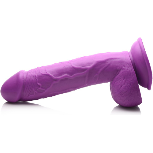 Pop Pecker 8.25 Inch Dildo With Balls - Purple