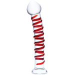 10 Inch Mr. Swirly Dildo - Red/clear