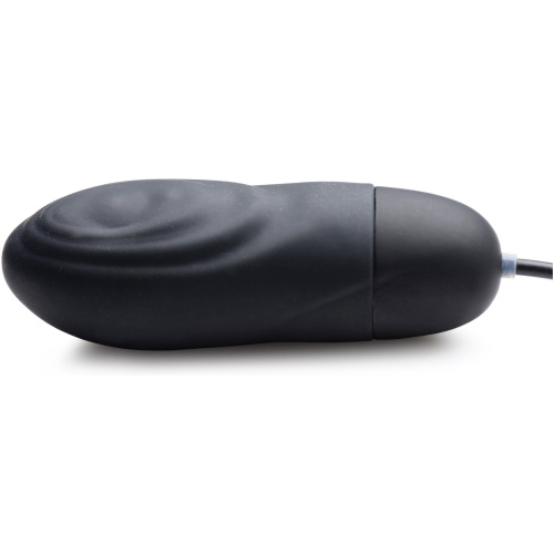7x Pulsing Rechargeable Silicone Bullet- Black
