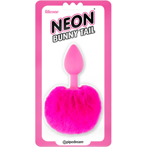 Neon Bunny Tail - Pink
