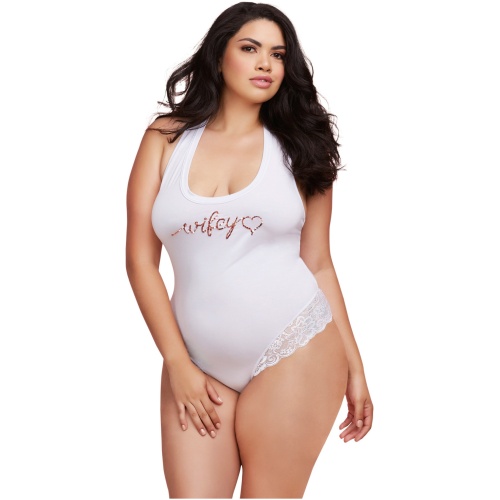 Bride Bodysuit - 3x - White