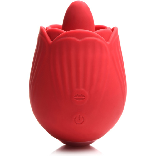 Bloomgasm - French Rose Licking and Vibrating  Stimulator - Red