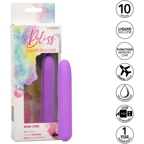Bliss Liquid Silicone Mini G Vibe - Purple