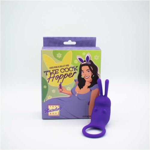 The Cock Hopper Cock Ring and Bullet Vibrator - Purple