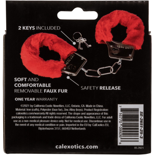 Playful Furry Cuffs - Red