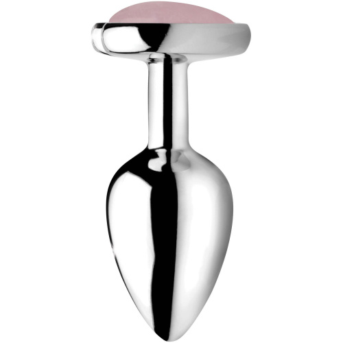 Rose Quartz Heart Anal Plug -Medium