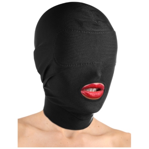 Spandex Hood With Padded Eyes and Open Mouth