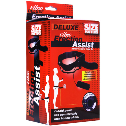 Deluxe Vibro Erection Assist Hollow Silicone Strap-On