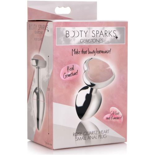 Rose Quartz Heart Anal Plug -Medium