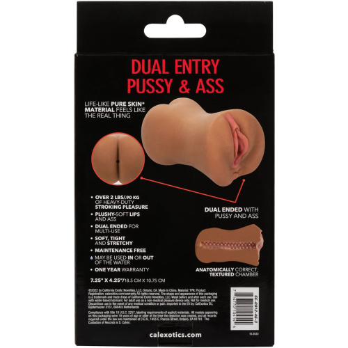 Stroke It Dual Entry Pussy and Ass - Brown