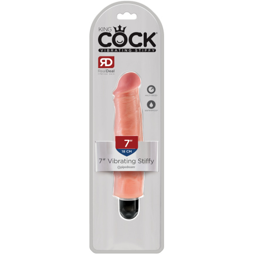 King Cock 7 Inch Vibrating Stiffy - Light