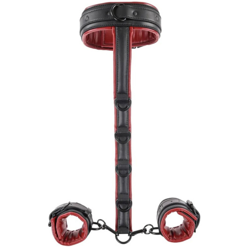 Saffron Neck and Wrist Restraint - Black/red