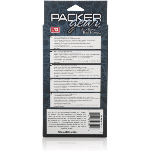 Packer Gear Boxer Brief Harness - Large/extralarge - Black