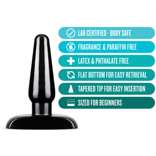 Anal Adventures - Basic Anal Plug - Small - Black