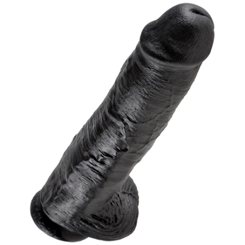 King Cock 11 Inch With Balls - Black