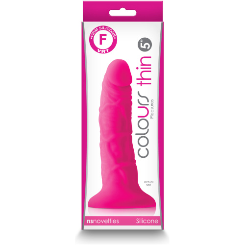 Colours - Pleasures - Thin 5 Inch Dildo - Pink