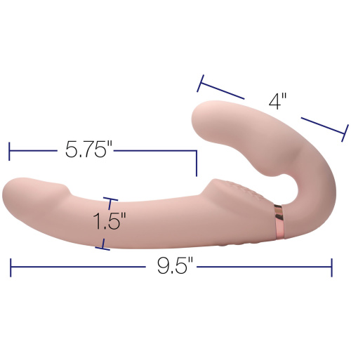 World's 1st Remote Control Inflatable Ergo-Fit Strap-on - Flesh