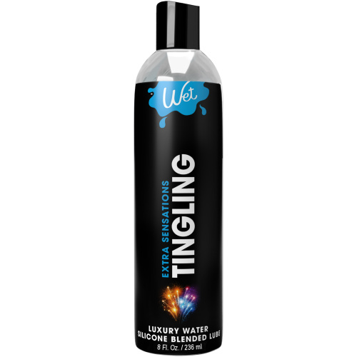 Wet Extra Sensations Tingling Water/silicone Blend Based Lubricant 8 Oz