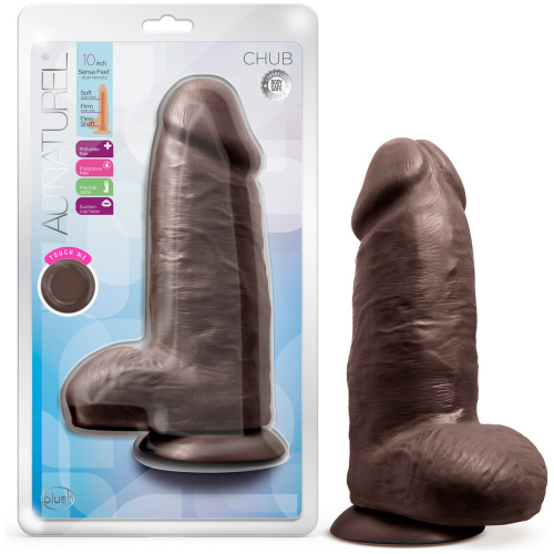 Au Naturel - Chub - 10 Inch Dildo - Chocolate