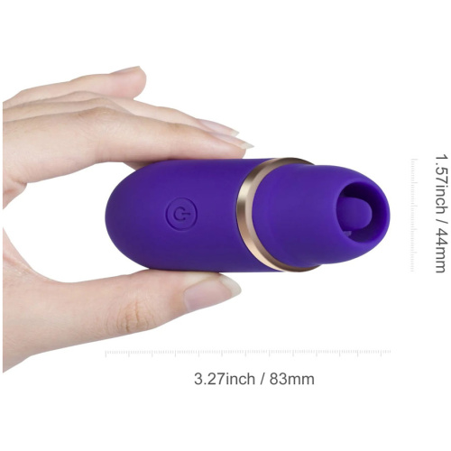 Abby - Mini Clit Licking Vibrator Tongue Sex Toy - Purple