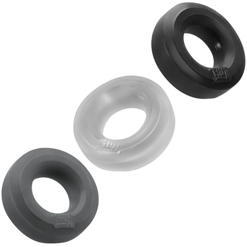 Hunkyjunk Huj3 C-Ring 3 Pk - Tar / Multi