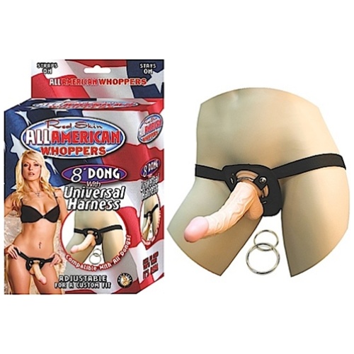 All American Whoppers 8-Inch Dong With Universal - Flesh