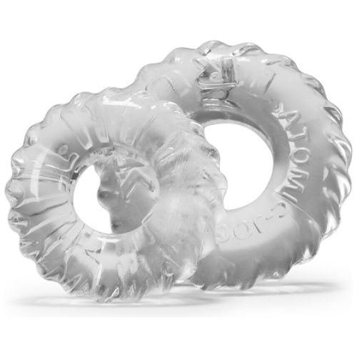 Truckt 2 Piece Cockring Set Atomic Jock - Clear