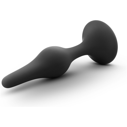 Anal Adventures Platinum - Silicone Beginner Plug - Small - Black