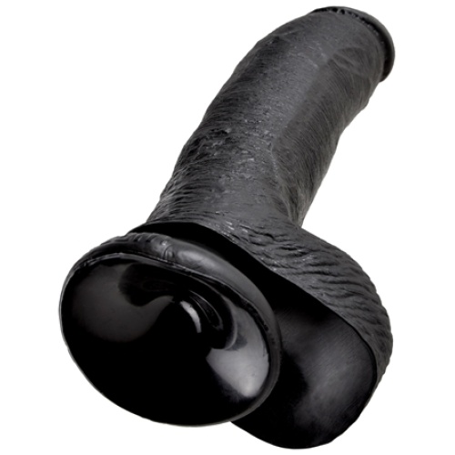 King Cock 9-Inch Cock With Balls - Black
