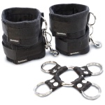 5 Piece Hog Tie and Cuff Set - Black