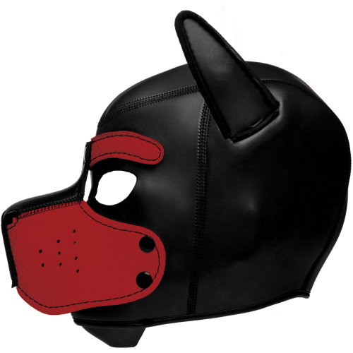 Spike Neoprene Puppy Hood - Red
