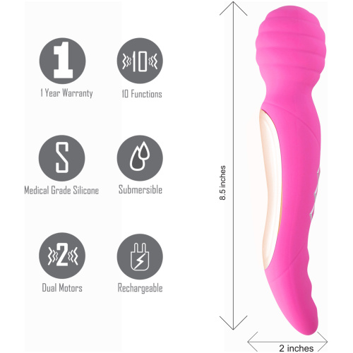 Zoe Twisty Dual Vibrating Pleasure Wand - Pink
