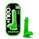 Neo Elite - 6 Inch Silicone Dual Density Cock With Balls - Neon Green