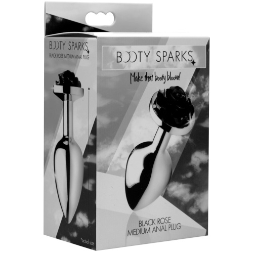 Black Rose Anal Plug - Medium