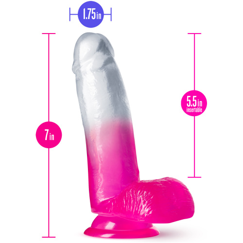 B Yours - Sugar Magnolia - 7 Inch Dildo - Fuchsia