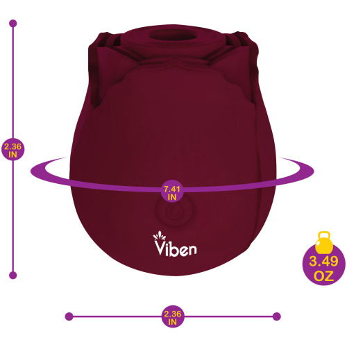 Classic Rose - Ruby - Handheld Rose Clitoral and Nipple Stimulator