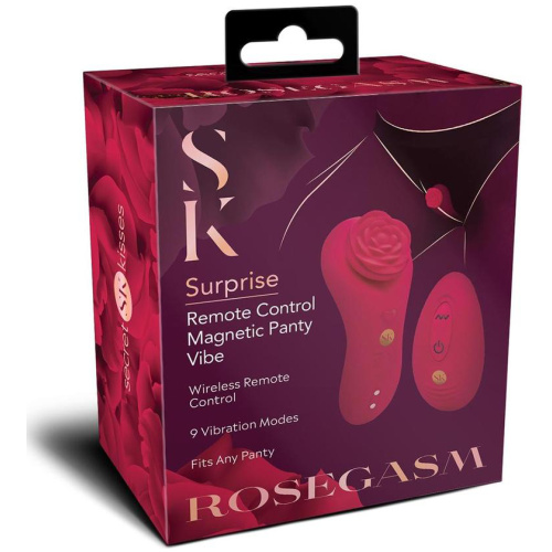 Rosegasm Rose Surprise Panty Vibe - Red