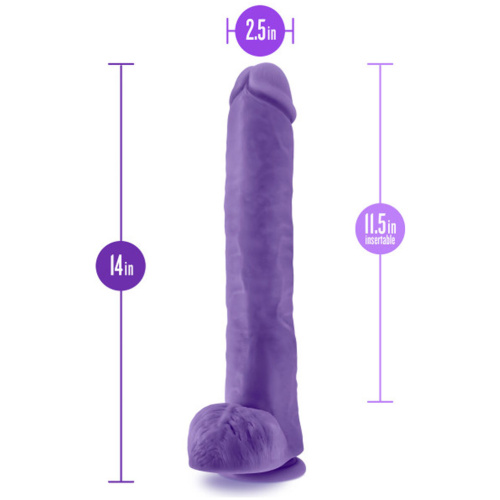 Au Naturel - Bold - Daddy - 14 Inch Dildo - Purple