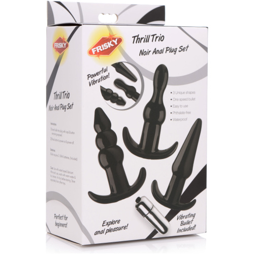 Thrill Trio Anal Plug Set - Black