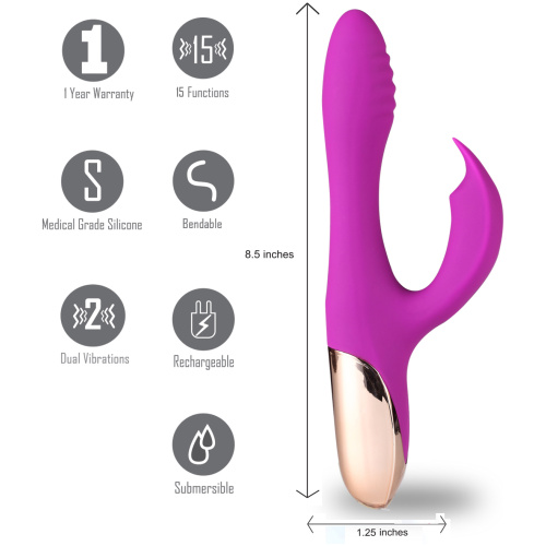 Skyler Silicone Bendable Rabbit - Purple