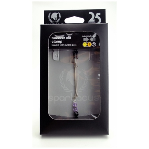 Adjustable Clit Clamp With Purple Beads