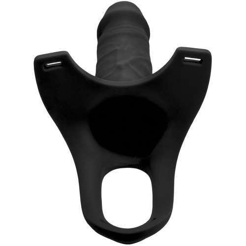 Hollow Silicone Dildo Strap-on - Black
