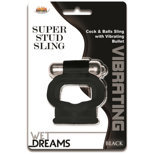 Wet Dreams Super Stud Sling - Black