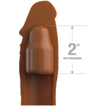 Fantasy X-Tensions Elite 8 Inch Sleeve With 2 Inch Plug - Tan