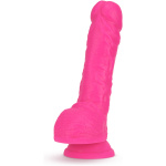 Neo - 9 Inch Dual Density Dildo - Neon Pink