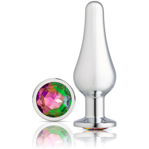Cloud 9 Novelties Gems Silver Chrome Tall Plug - Medium