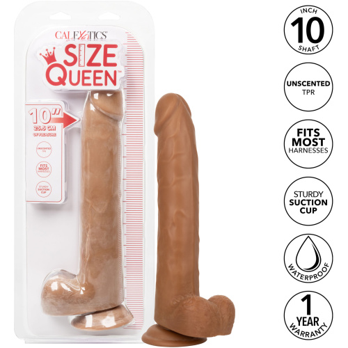 Size Queen 10 inch/25.5 Cm - Brown
