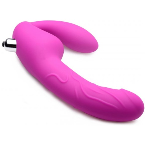 Royal Rider Vibrating Strapless Strap- on Dildo - Pink