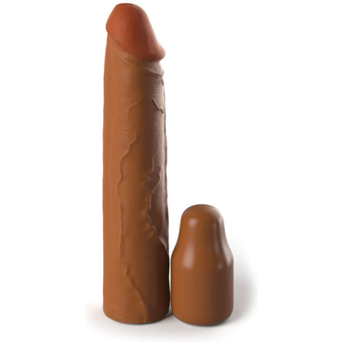 Fantasy X-Tensions Elite 8 Inch Sleeve With 2 Inch Plug - Tan